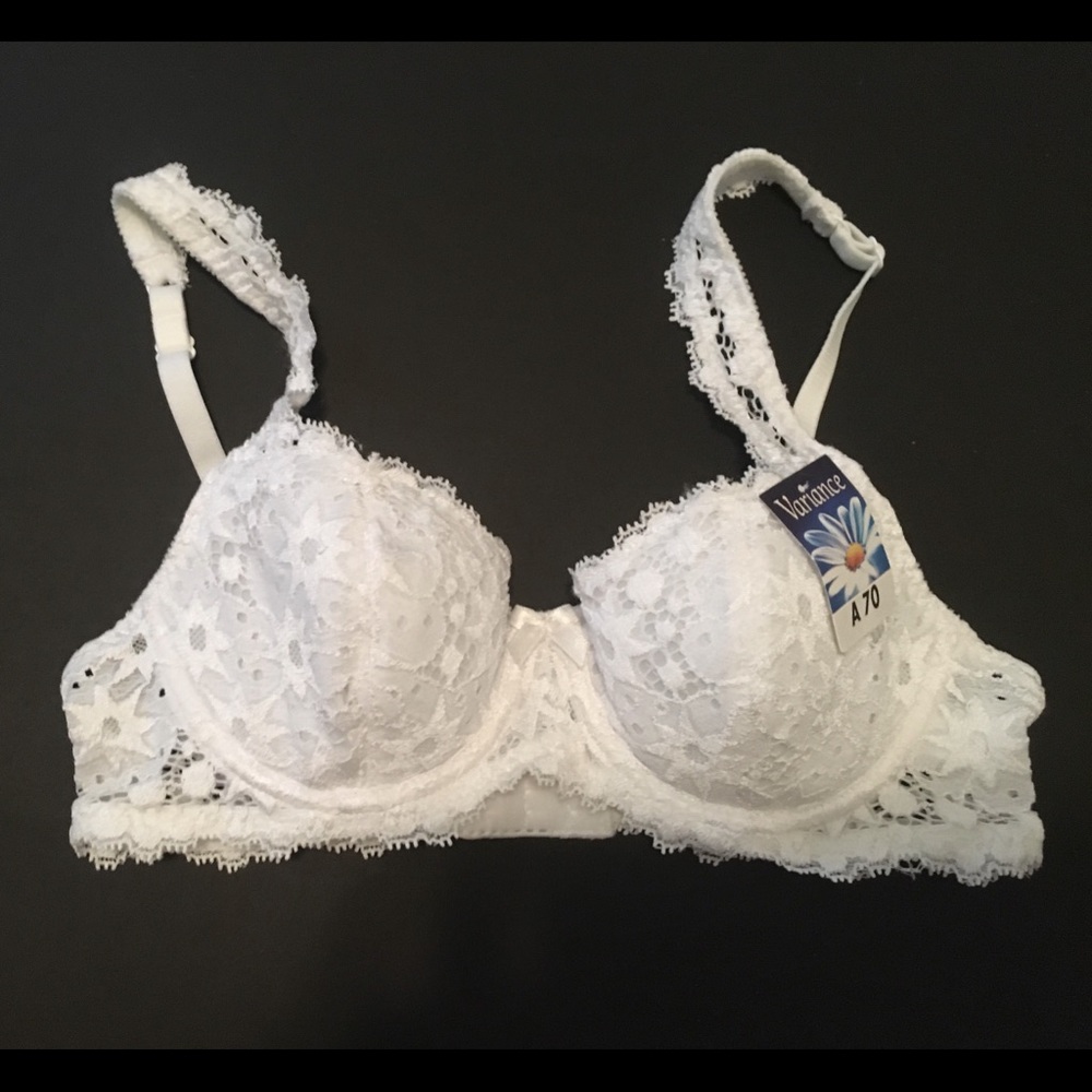 White lace bra
